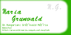 maria grunvald business card